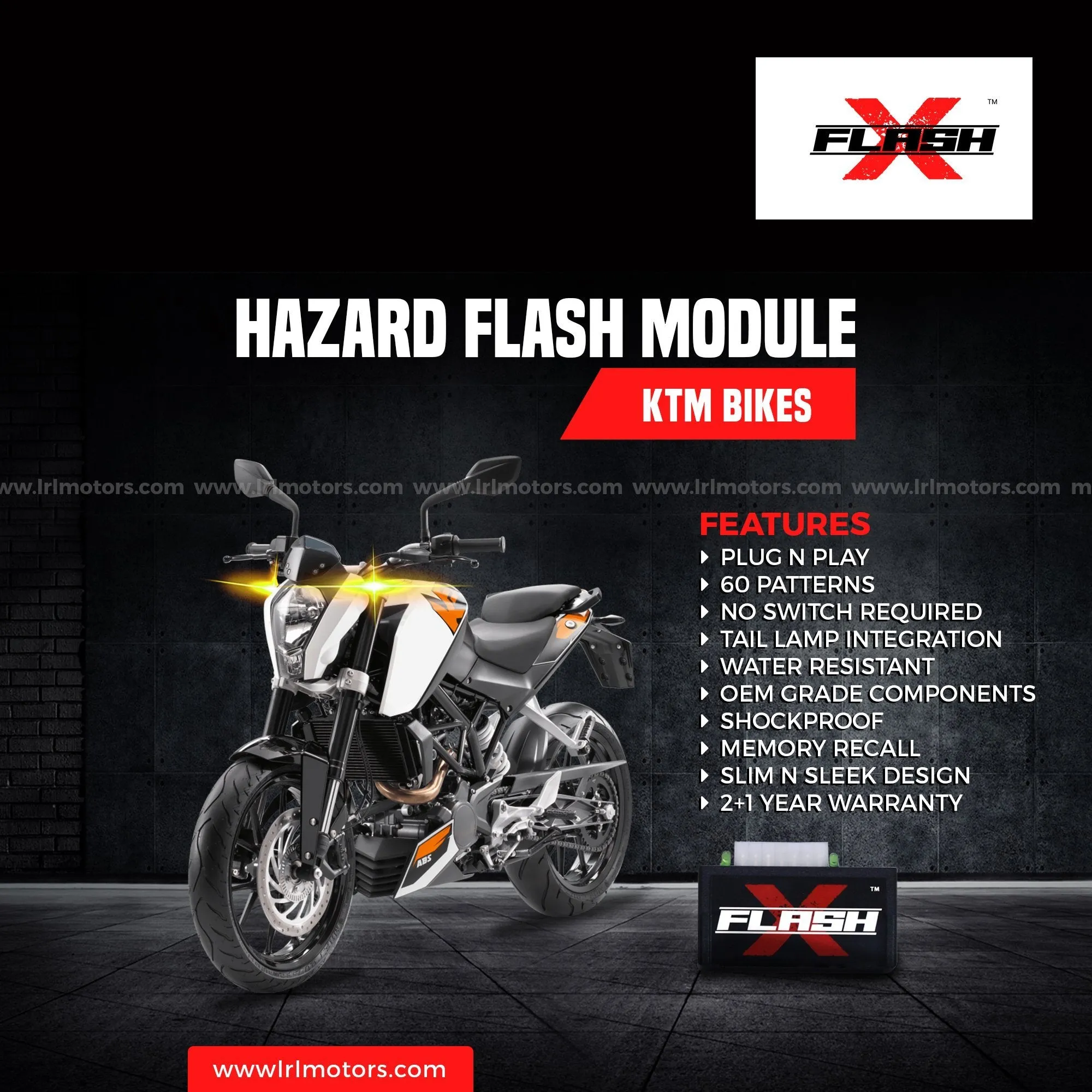 KTM Duke/ RC 125 Flash X Hazard Flash Module, Blinker,Flasher