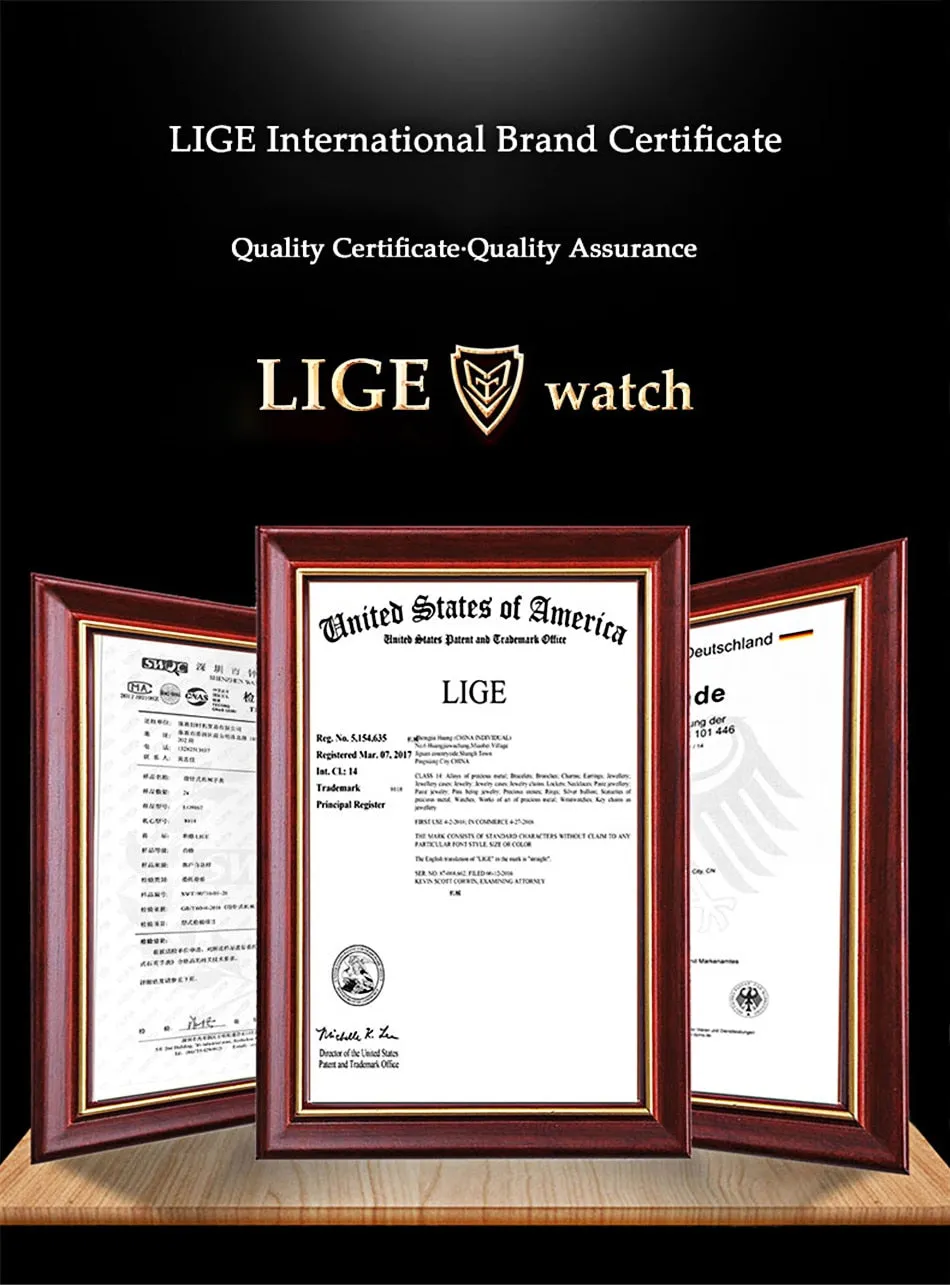 Lige Brand Foxbox Digital Mens Watches Sport Quartz Wristwatch All Steel Military Waterproof Watch