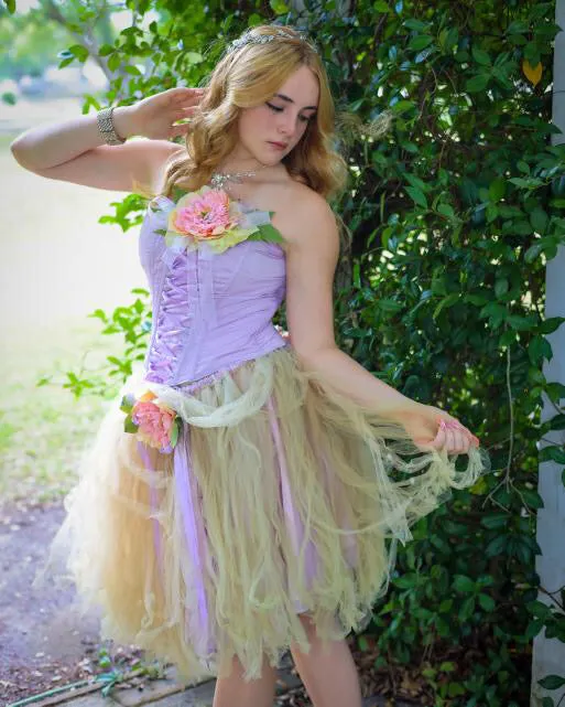 Lilac Floral Corset - Vestalyn