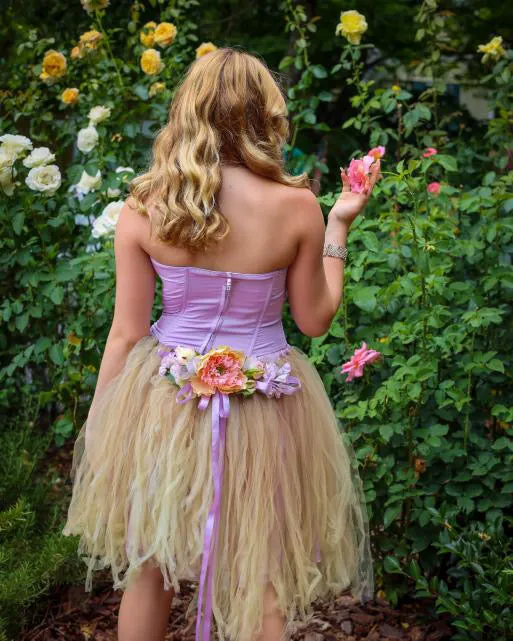 Lilac Floral Corset - Vestalyn