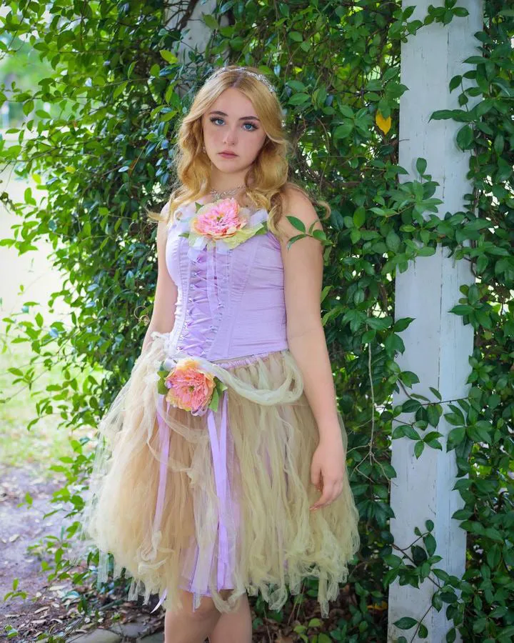 Lilac Floral Corset - Vestalyn