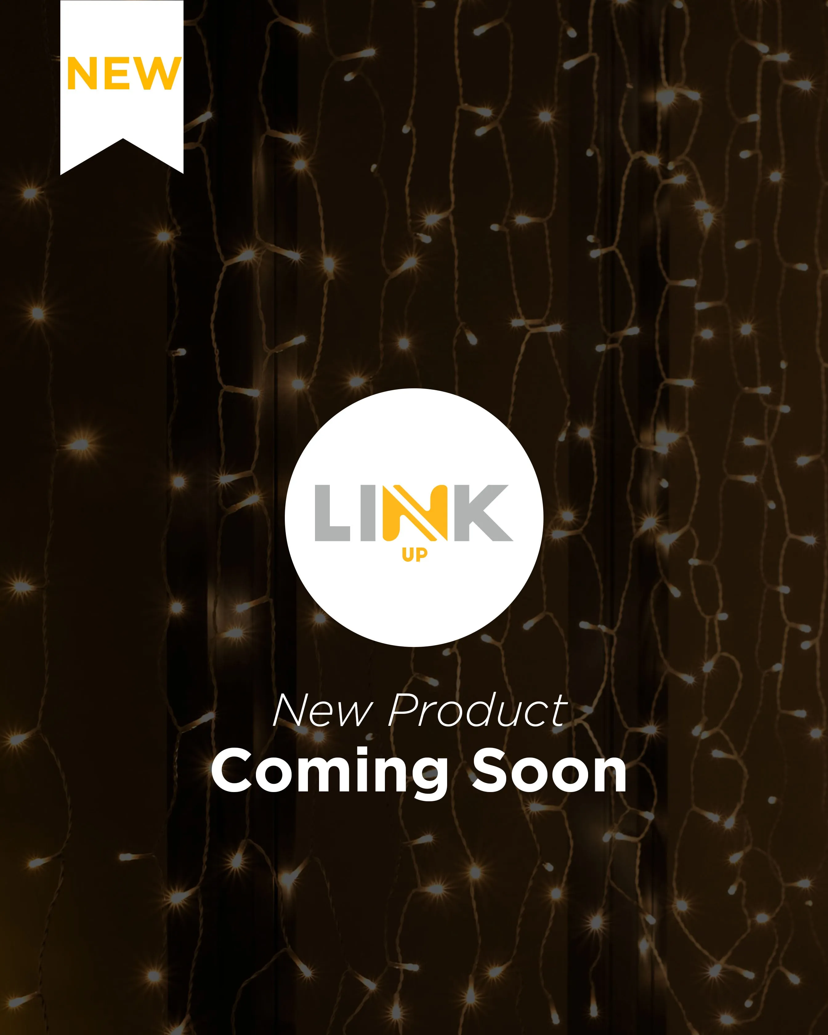 LINK UP LED Curtain Lights, White Cable, 2.5 m Drop, White