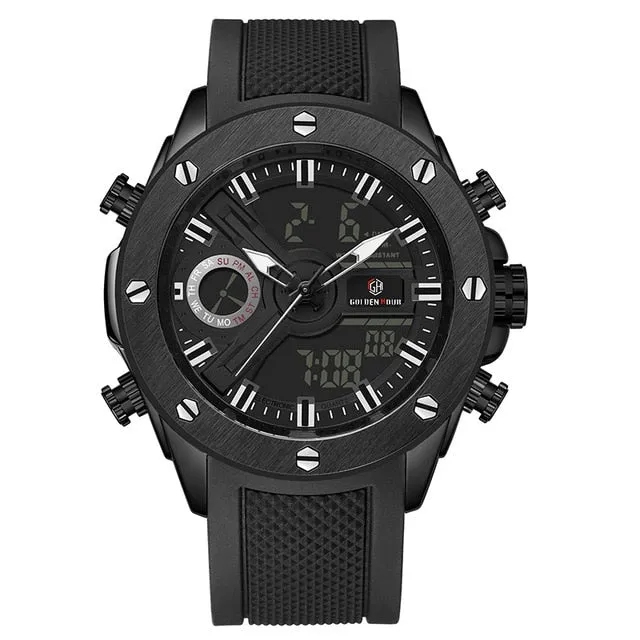 Men Watch Luxury Brand OLDENHOUR Fashion Analog Digital Sports Mens Watches Waterproof Silicone Quartz Watch Relogio Masculino