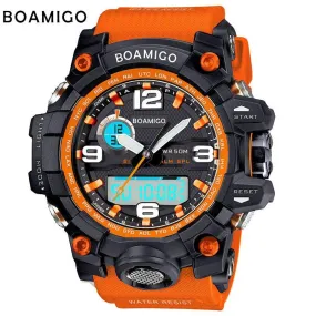 Men watches dual display 50M waterproof