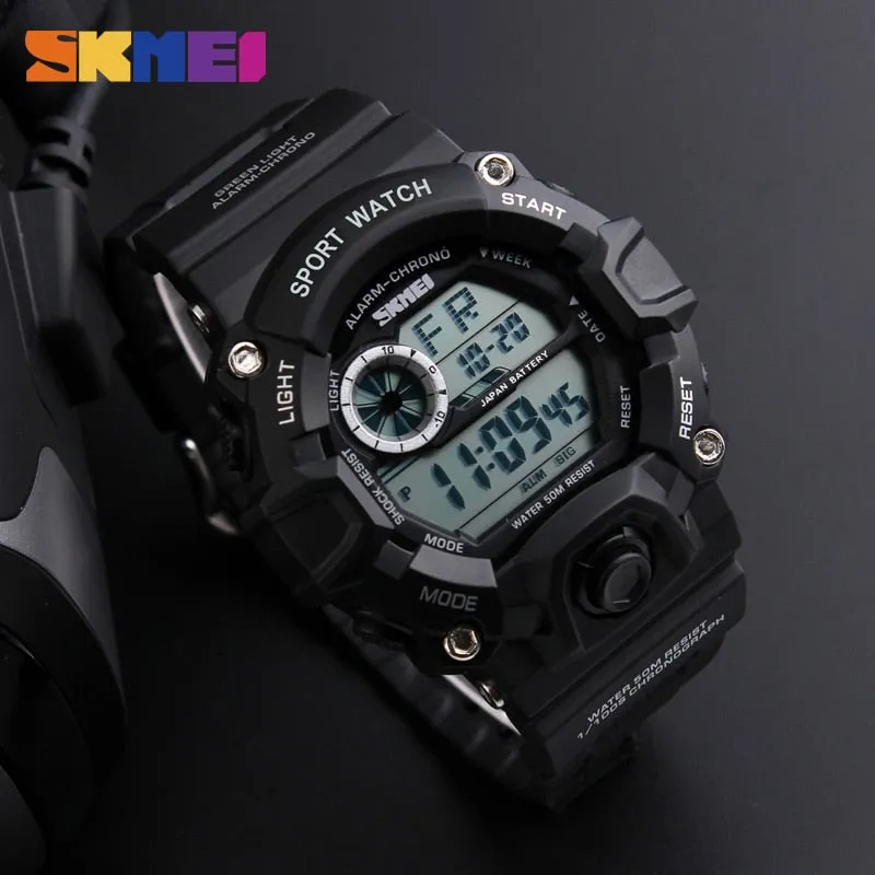 Men's Outdoor Sport Alarm Clock 5Bar Waterproof Military LED Display Shock Digital Watch