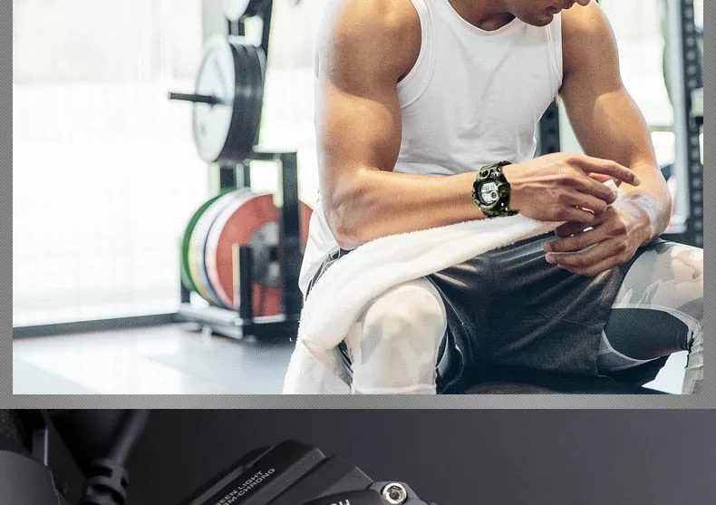 Men's Outdoor Sport Alarm Clock 5Bar Waterproof Military LED Display Shock Digital Watch