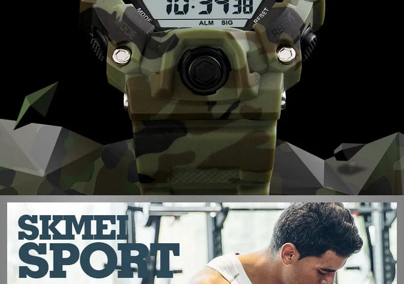 Men's Outdoor Sport Alarm Clock 5Bar Waterproof Military LED Display Shock Digital Watch