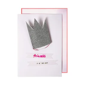 Meri Meri Glitter Princess Crown Birthday Card