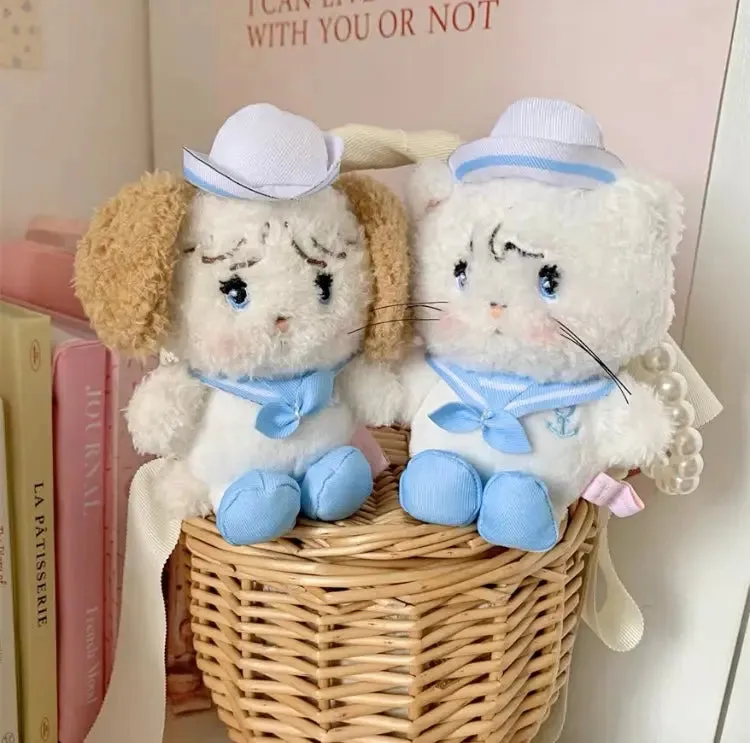 Mikko illustration Sailor Limited Edition Plush Doll Keychain Bear Latte Dog Souffie Kitten Mousse Rabbit Cammy