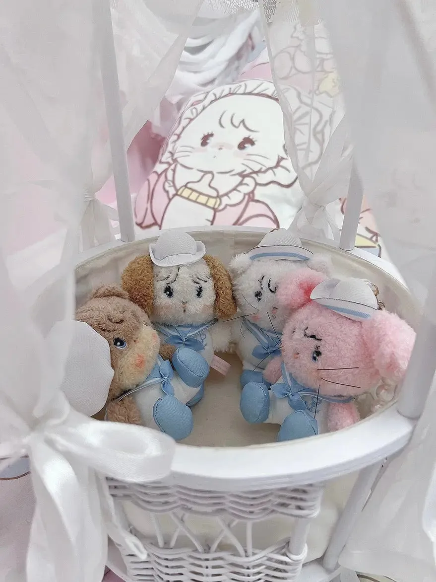 Mikko illustration Sailor Limited Edition Plush Doll Keychain Bear Latte Dog Souffie Kitten Mousse Rabbit Cammy