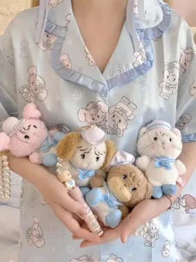 Mikko illustration Sailor Limited Edition Plush Doll Keychain Bear Latte Dog Souffie Kitten Mousse Rabbit Cammy