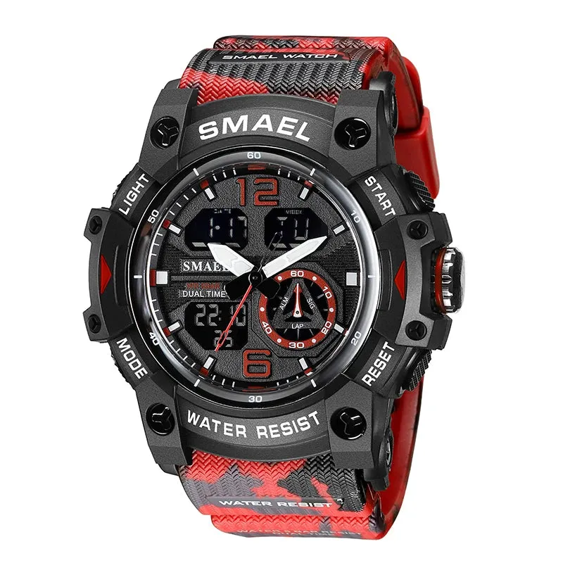 Military Watch Quartz Wristwatches Sport 50M Waterproof Alarm Clock Light Analog Digital Male Clocks 8007 Mens Watches Digital