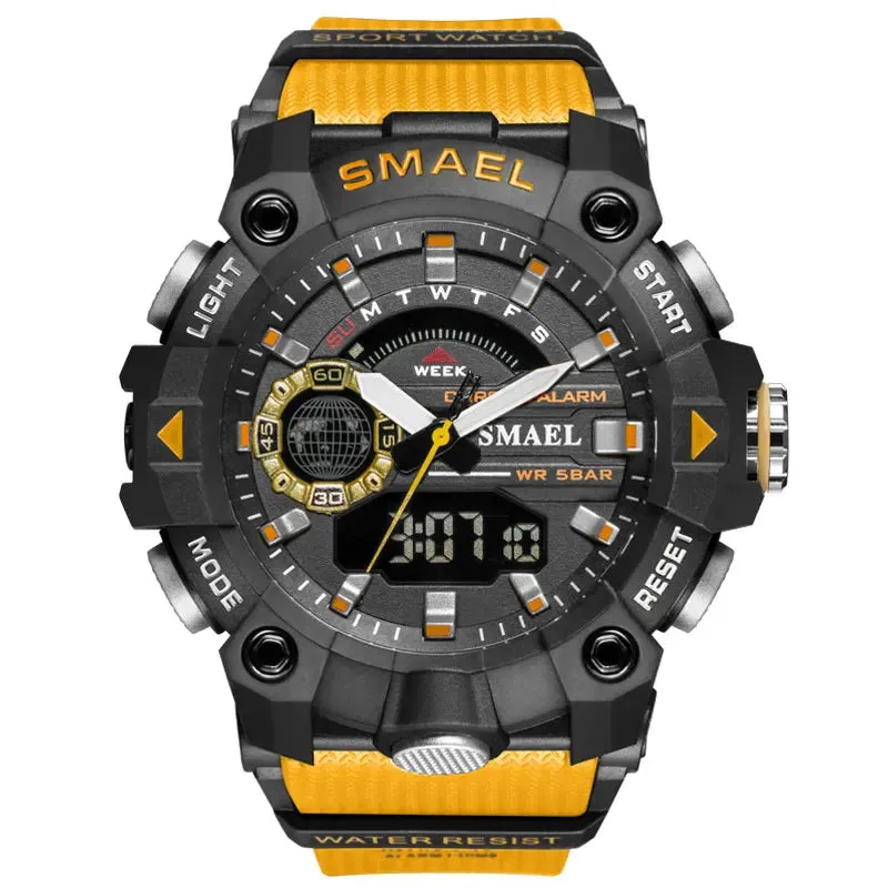 Military Watches Men Sport Watch New 50M Waterproof Wristwatch Stopwatch Alarm LED Light Digital Watches 8040 Men's Sports Watch