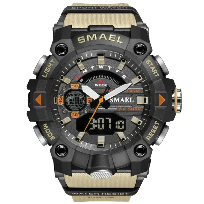 Military Watches Men Sport Watch New 50M Waterproof Wristwatch Stopwatch Alarm LED Light Digital Watches 8040 Men's Sports Watch