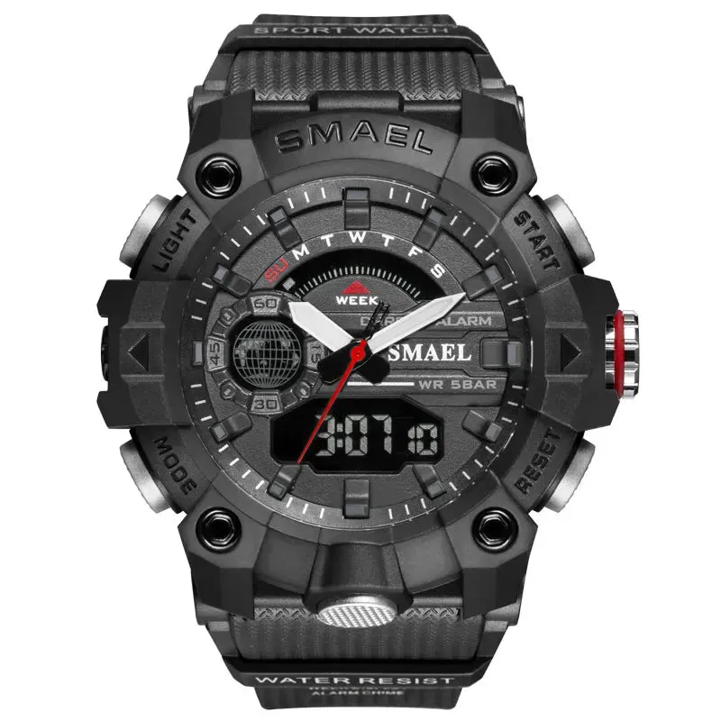 Military Watches Men Sport Watch New 50M Waterproof Wristwatch Stopwatch Alarm LED Light Digital Watches 8040 Men's Sports Watch