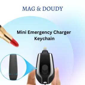 Mini Emergency Charger Keychain : On-the-Go Charger
