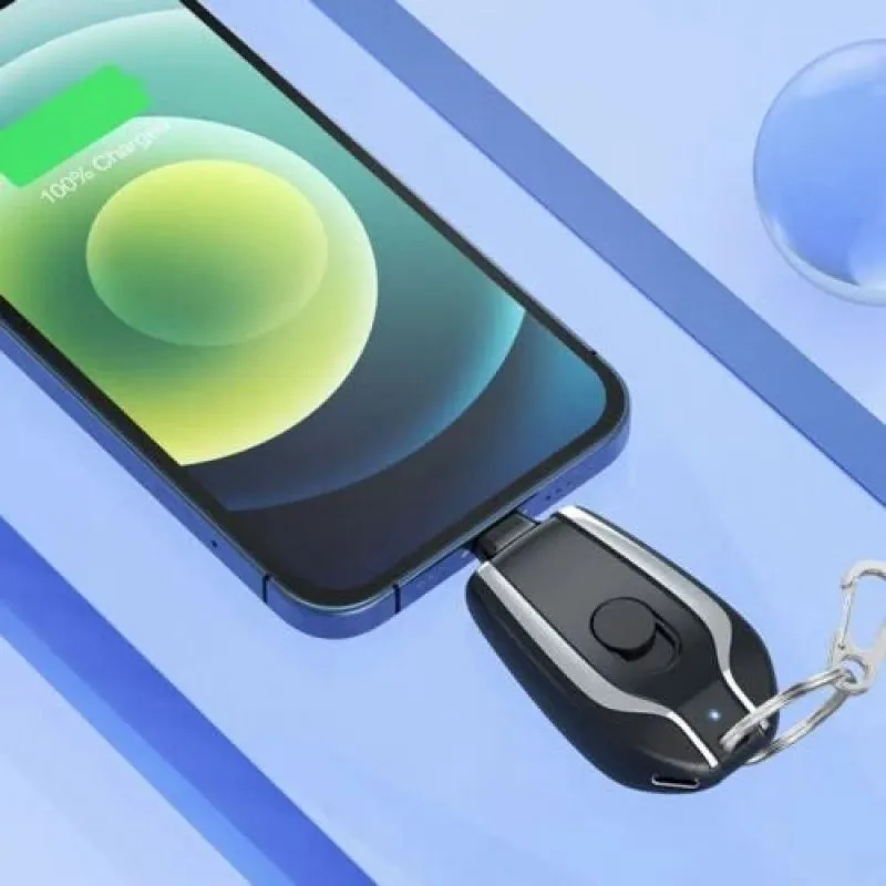 Mini Emergency Charger Keychain : On-the-Go Charger