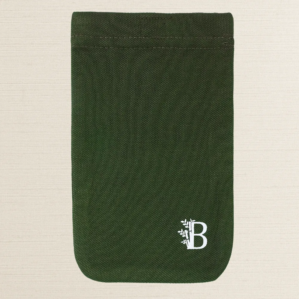 Mobile Cover | Bamboo Fabric | Sleek | Olive / Black / Navy | 4" x 7.5"