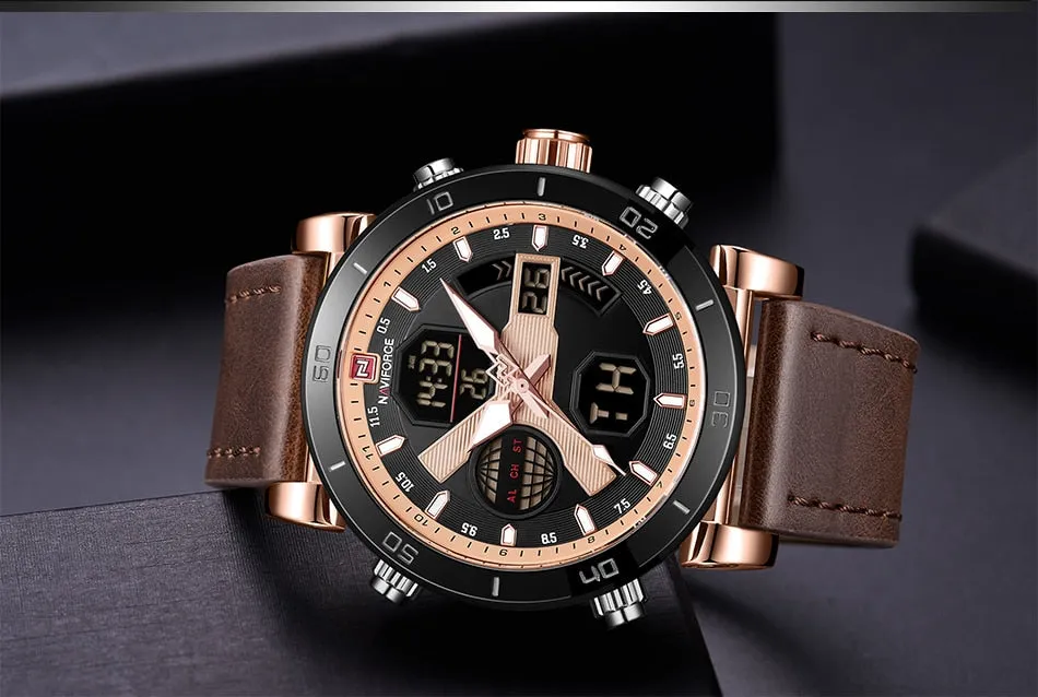 NAVIFORCE Luxury Men's LED watch