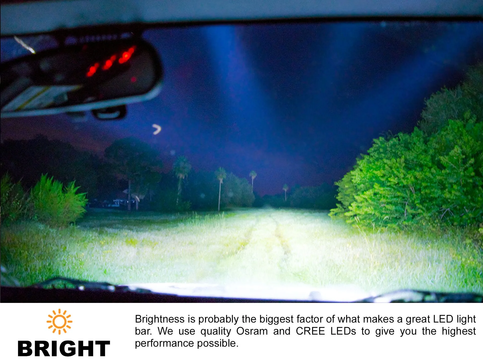 New - 6 Inch Single Row: Black Oak LED Pro Series 3.0 LED Light Bar - Spot, Flood, or Combo Optics