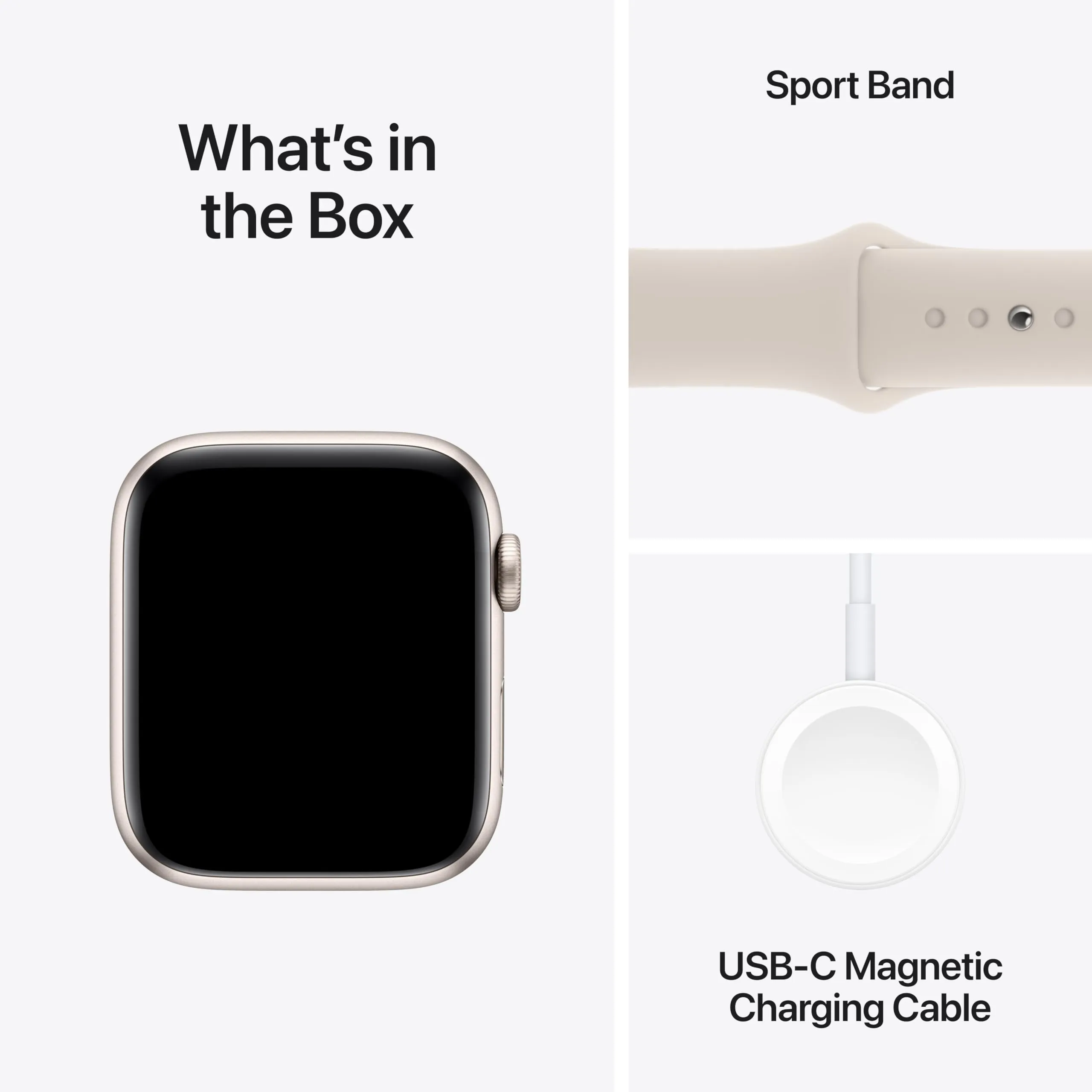 New Apple Watch SE (2nd Gen, 2023) [GPS 40mm] Smartwatch with Starlight Aluminum Case with Starlight Sport Band S/M. Fitness & Sleep Tracker, Crash Detection, Heart Rate Monitor, Water Resistant