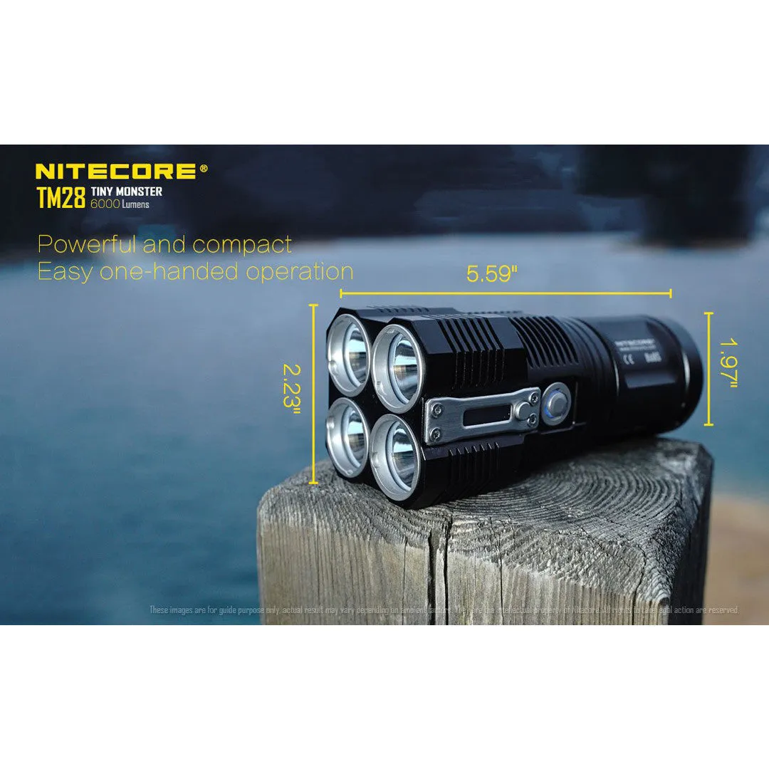 Nitecore TM28 Tiny Monster QuadRay Flashlight (6000 Lumens | Rechargeable)