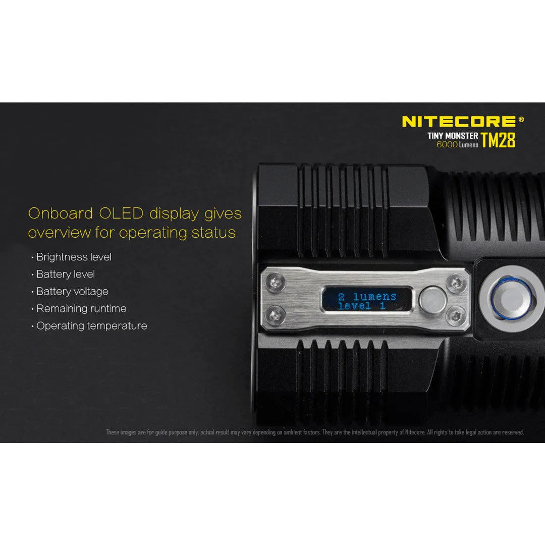 Nitecore TM28 Tiny Monster QuadRay Flashlight (6000 Lumens | Rechargeable)