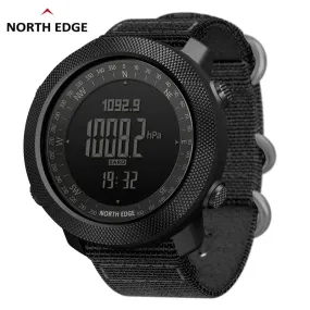 NORTH EDGE Men's sport Digital watch Hours Running Swimming Military Army watches Altimeter Barometer Compass waterproof 50m