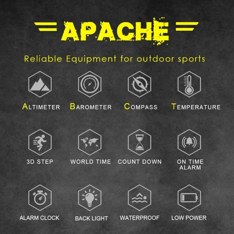 NORTH EDGE Men's sport Digital watch Hours Running Swimming Military Army watches Altimeter Barometer Compass waterproof 50m