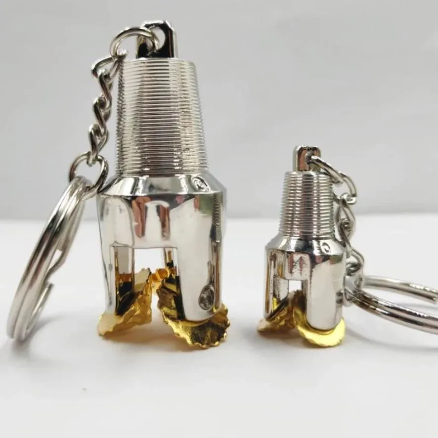 Oilfield Drill Bit Keychain 1.30 in (33mm) or 2.16 in (55mm)