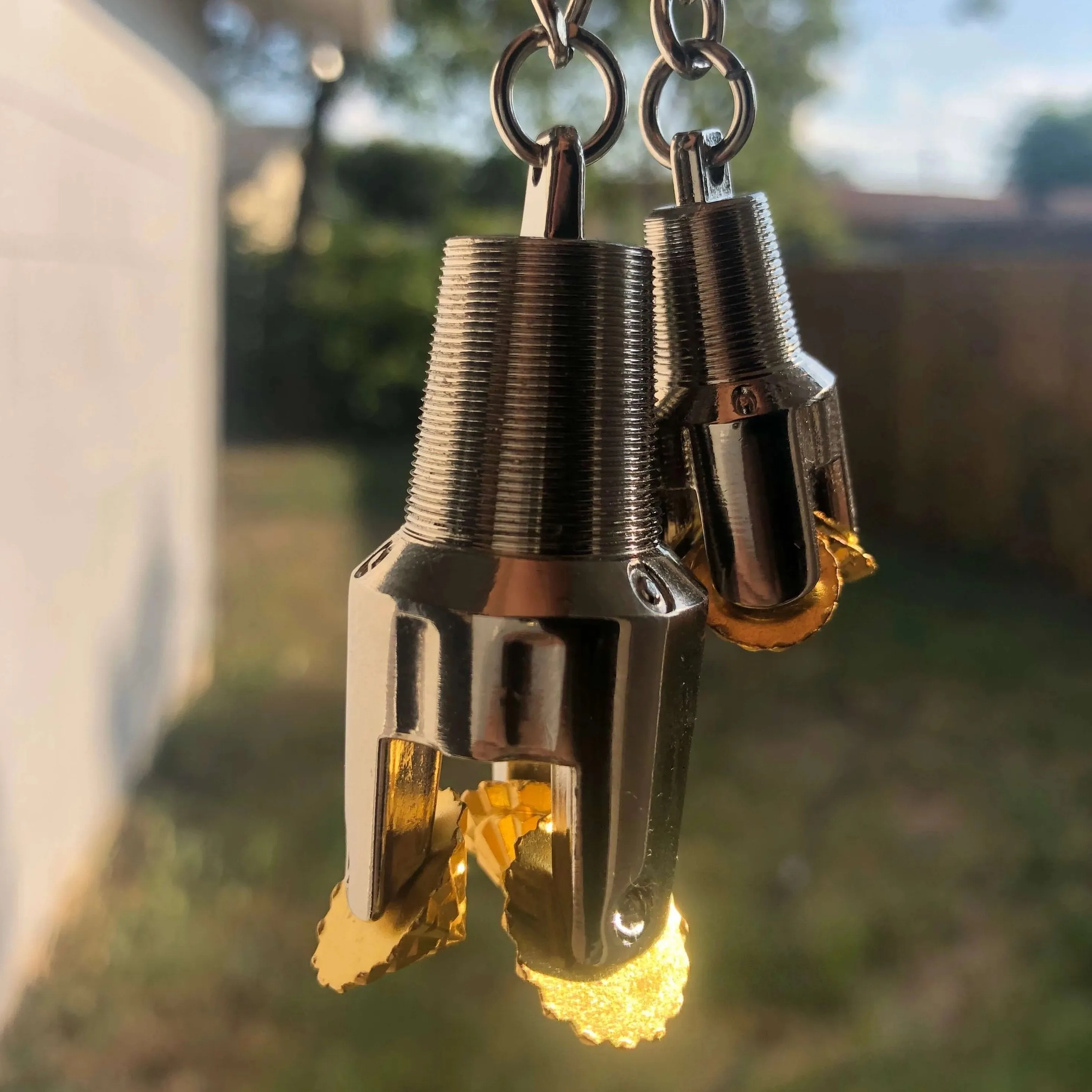 Oilfield Drill Bit Keychain 1.30 in (33mm) or 2.16 in (55mm)