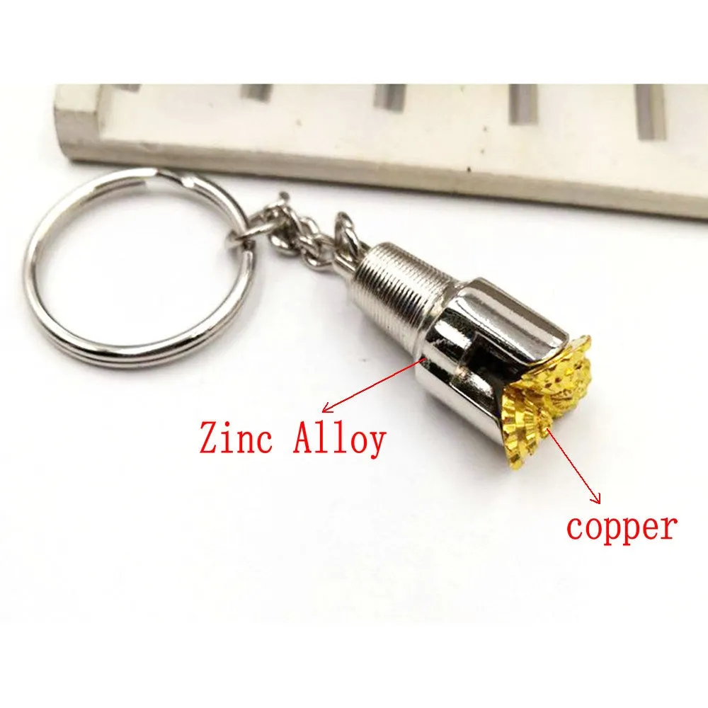 Oilfield Drill Bit Keychain 1.30 in (33mm) or 2.16 in (55mm)