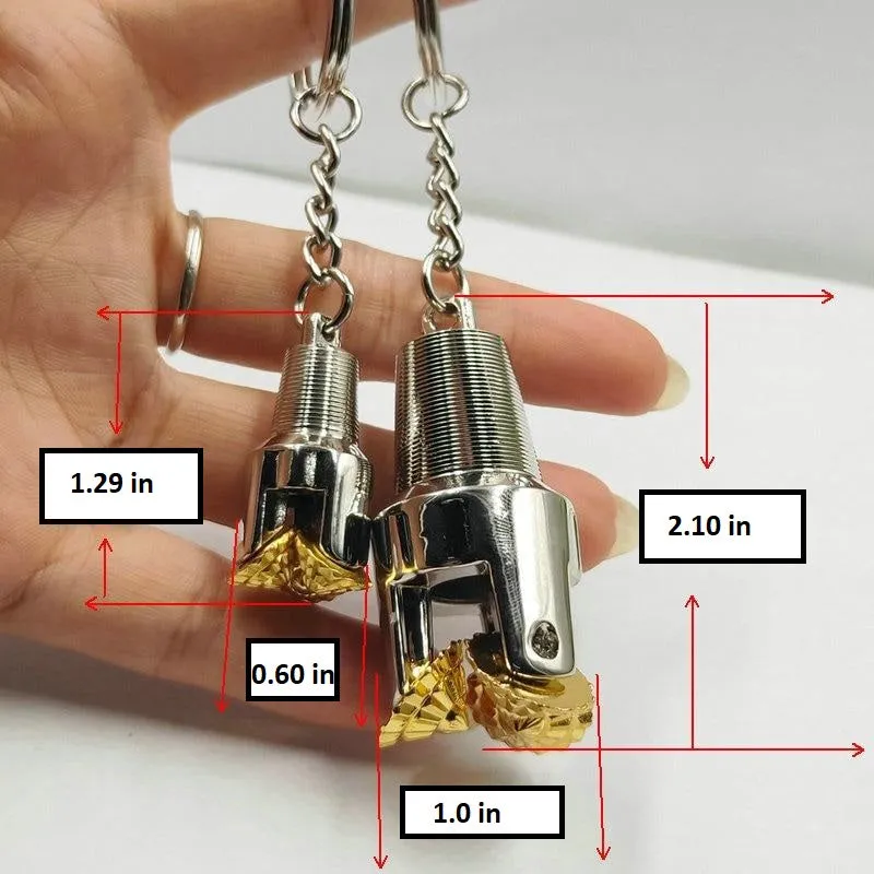 Oilfield Drill Bit Keychain 1.30 in (33mm) or 2.16 in (55mm)