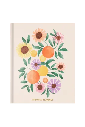 Orange Garden Hardbound Undated Planner