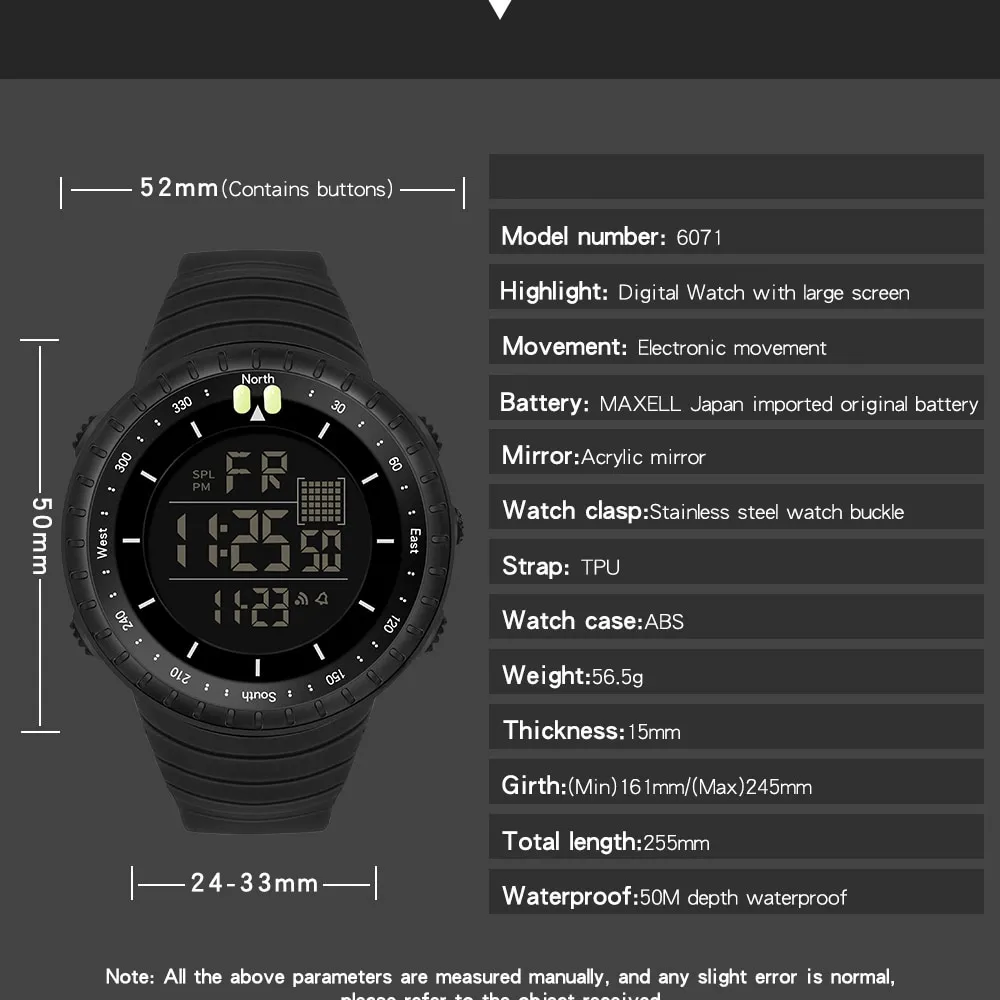 Outdoor Sports Digital Watch With Large Screen / Fashion Wristwatch - SF1313