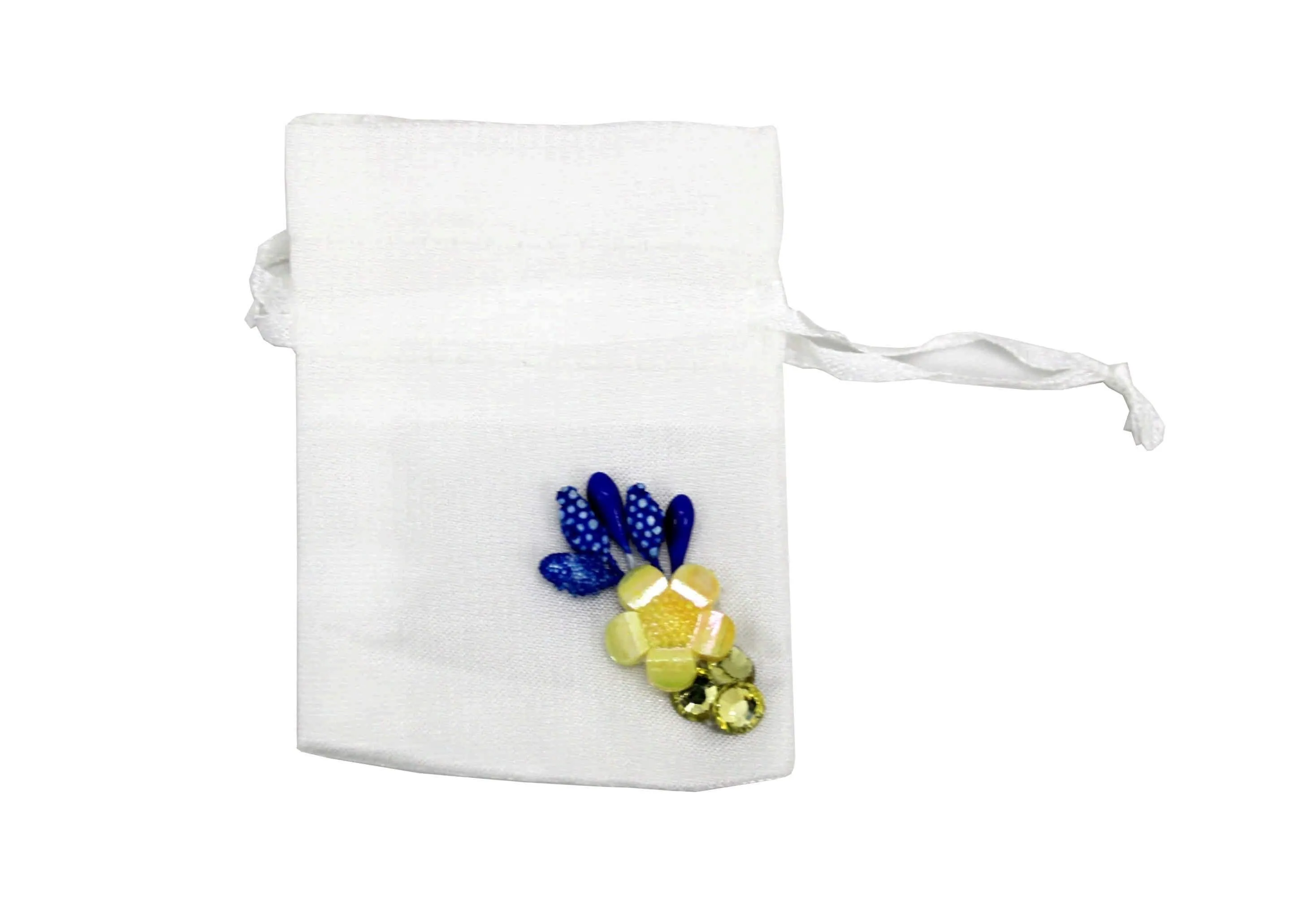 Pack of 5 Handmade Coin Storage Purse Candy Pouch Gift Bag with Pull Strings