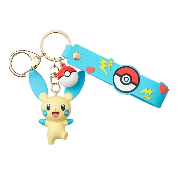 Pokemon Keychain - Pikachu Jigglypuff Gengar Plusle Minun