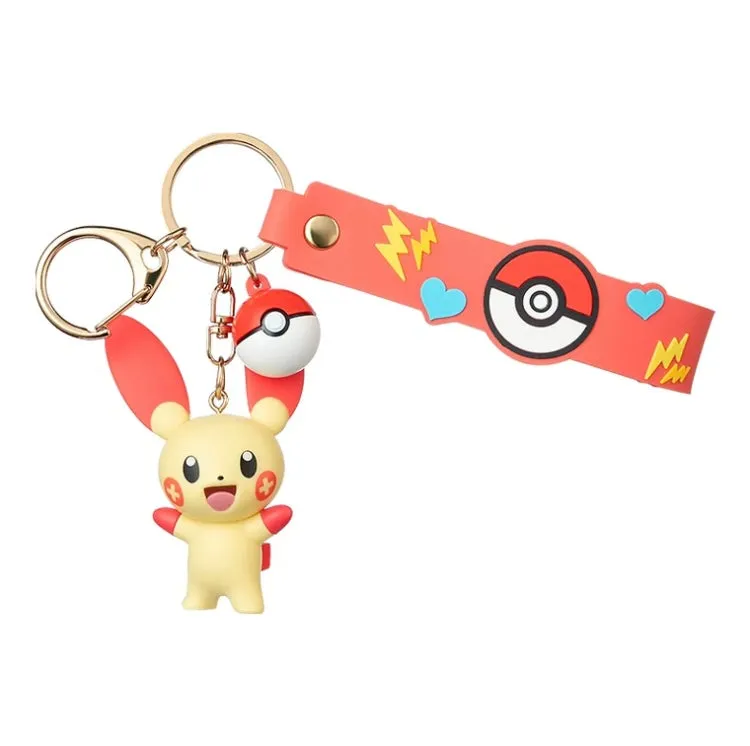 Pokemon Keychain - Pikachu Jigglypuff Gengar Plusle Minun