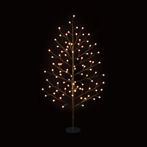 Premier 1.5m Lit Black Berry Tree with 96 Warm White LEDs