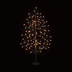 Premier 1.5m Lit Black Berry Tree with 96 Warm White LEDs