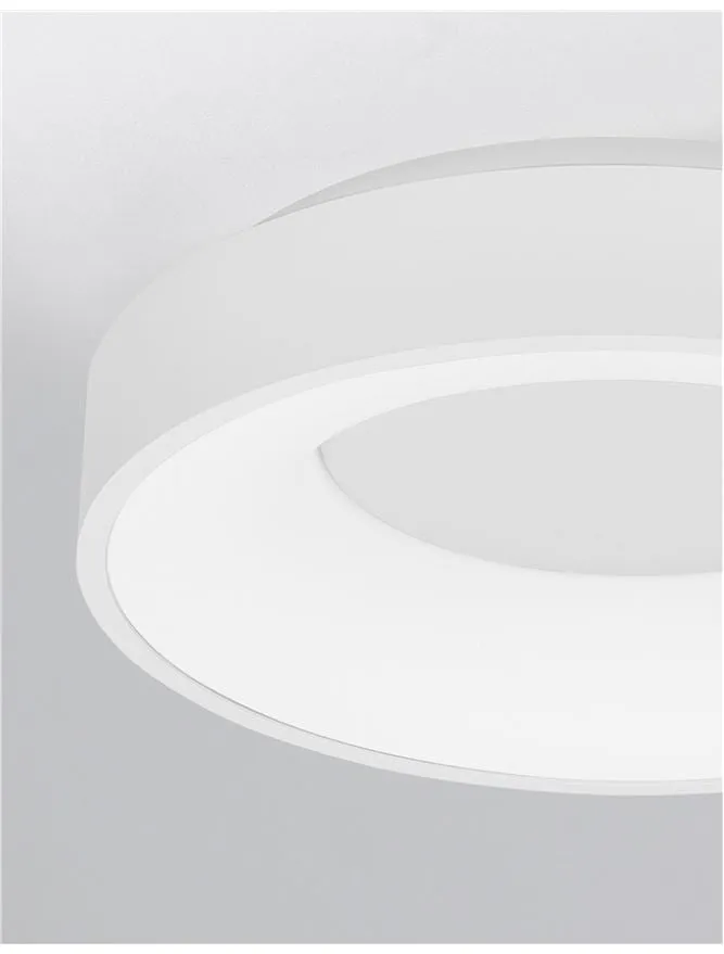 RAN Sandy White Aluminium & Acrylic Dimmable Warm Light Ring Flush Small - ID 10611