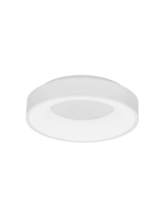 RAN Sandy White Aluminium & Acrylic Dimmable Warm Light Ring Flush Small - ID 10611