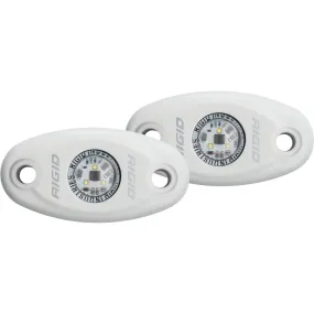 RIGID A-Series LED Light Low Power Cool White White Housing Pair
