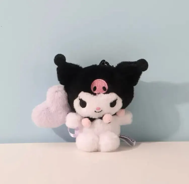 Sanrio Characters with Balloon Plush Doll Keychain | My Melody Kuromi Cinnamoroll Pochacco