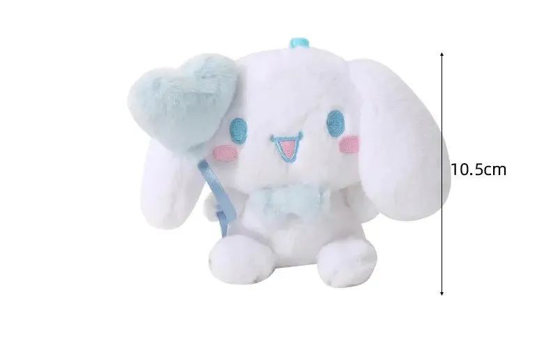 Sanrio Characters with Balloon Plush Doll Keychain | My Melody Kuromi Cinnamoroll Pochacco
