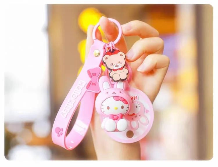 Sanrio Cute Animal Wear Keychain | Hello Kitty My Melody Kuromi Cinnamoroll Pompompurin