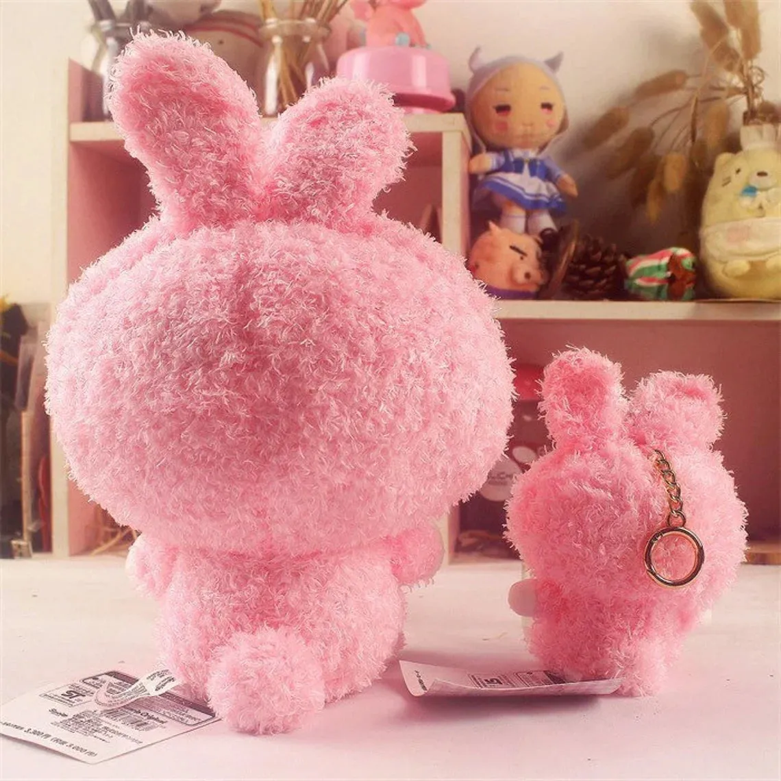 Sanrio Easter Rabbit My Melody Pink Plush Doll & Mini Plush Doll Keychain