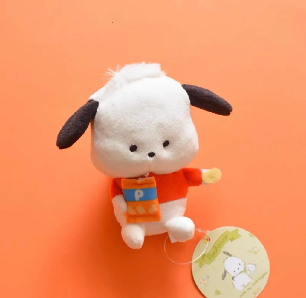 Sanrio Fast Food Fatty Version Hello Kitty My Melody Cinnamoroll Pompompurin Pochacco Kerokeroppi Bad Badtz Maru Mini Plush Dol Keychain
