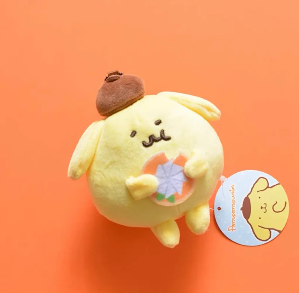 Sanrio Fast Food Fatty Version Hello Kitty My Melody Cinnamoroll Pompompurin Pochacco Kerokeroppi Bad Badtz Maru Mini Plush Dol Keychain