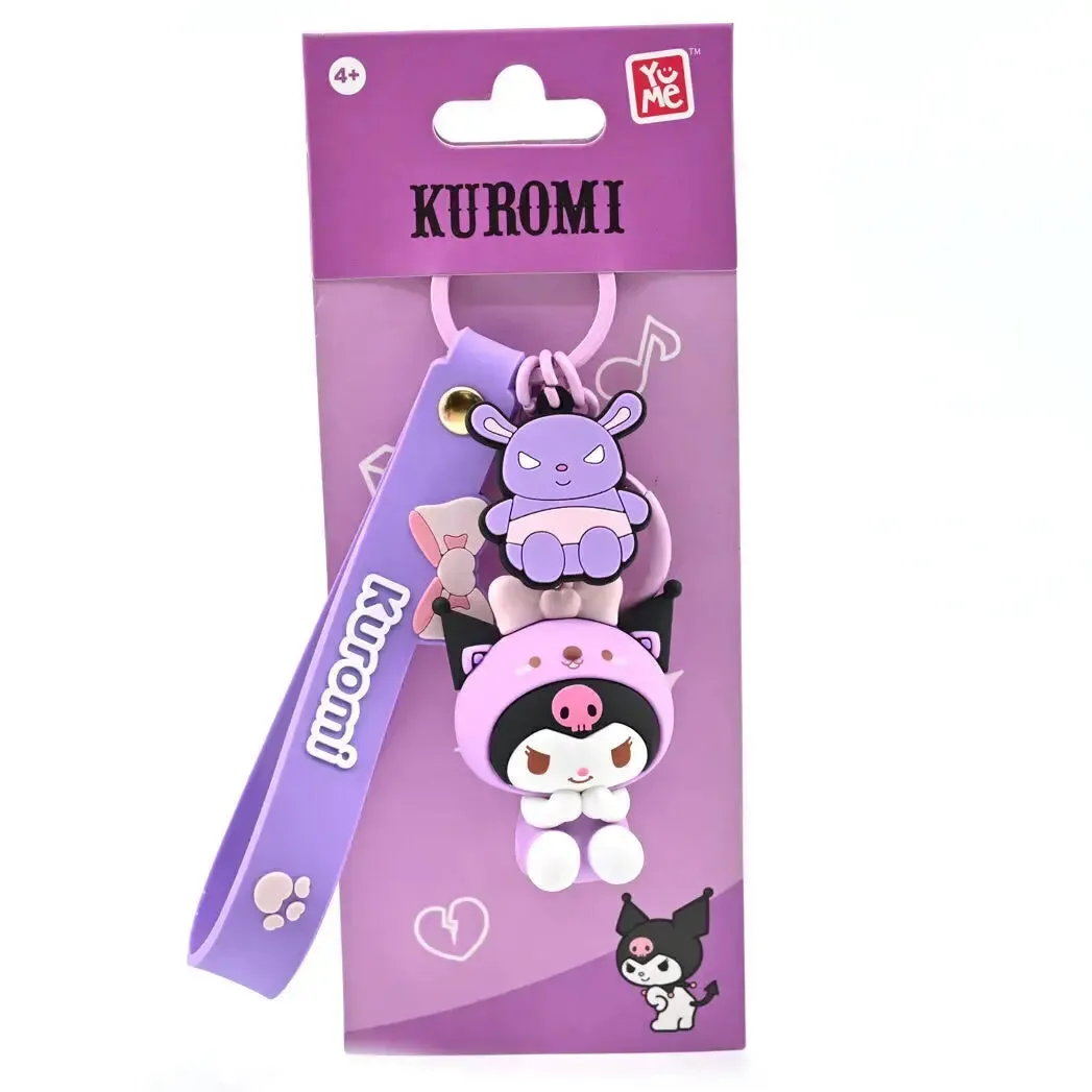 Sanrio Hello Kitty and Friends Animal Series Keychain with Hand Strap - Kuromi